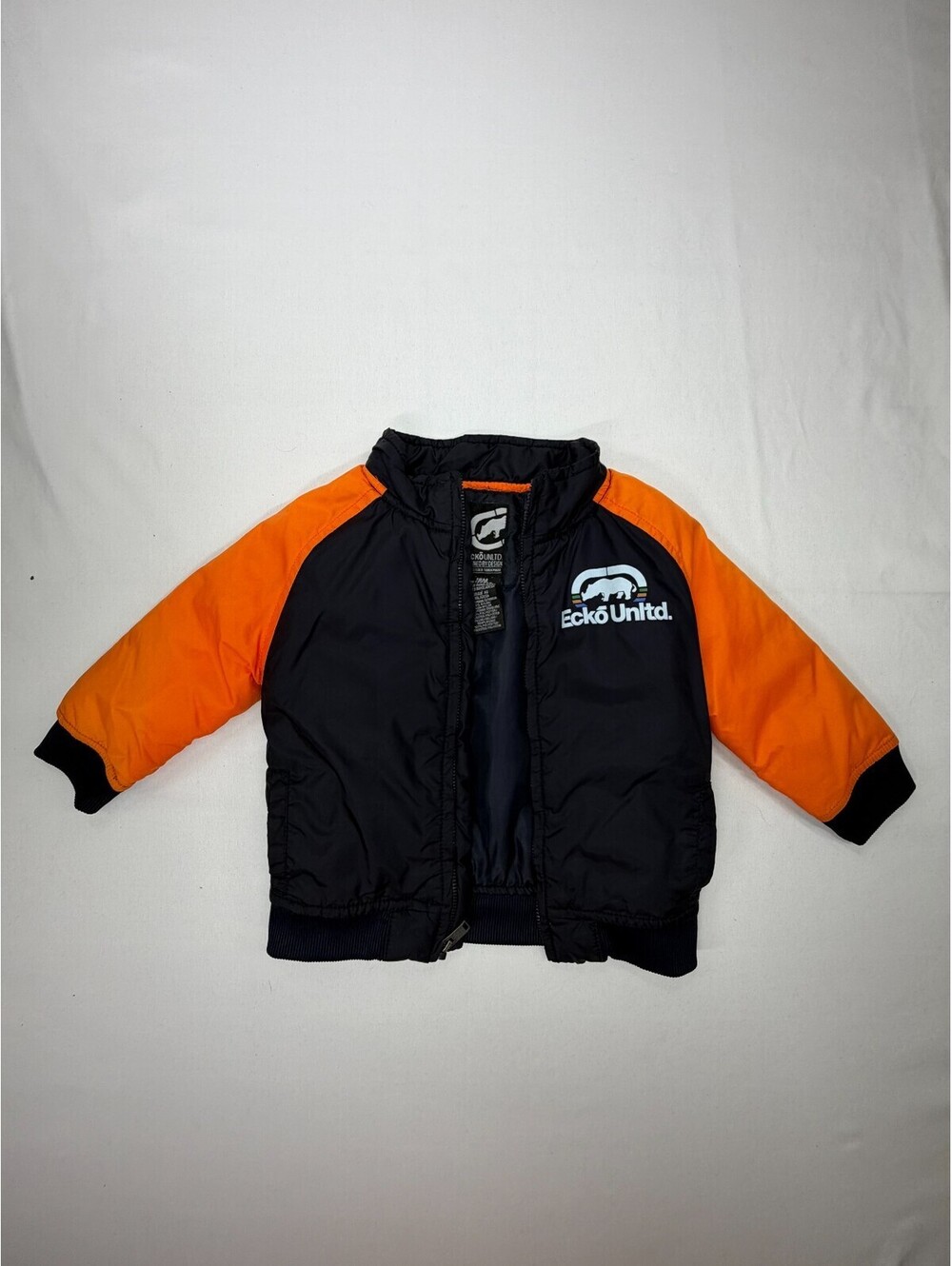 Ecko Unltd Toddler's Jacket Colorblock Full Zip Long Sleeve Size 18M Black